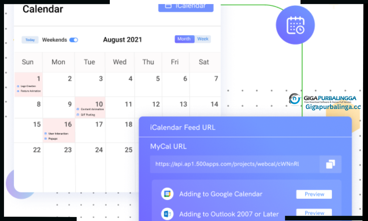 Desktop iCalendar Download