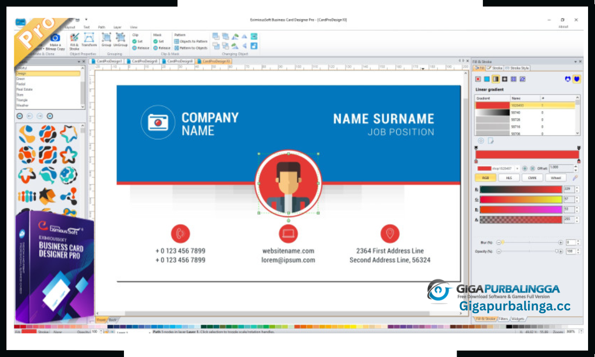 Eximioussoft Business Card Designer download