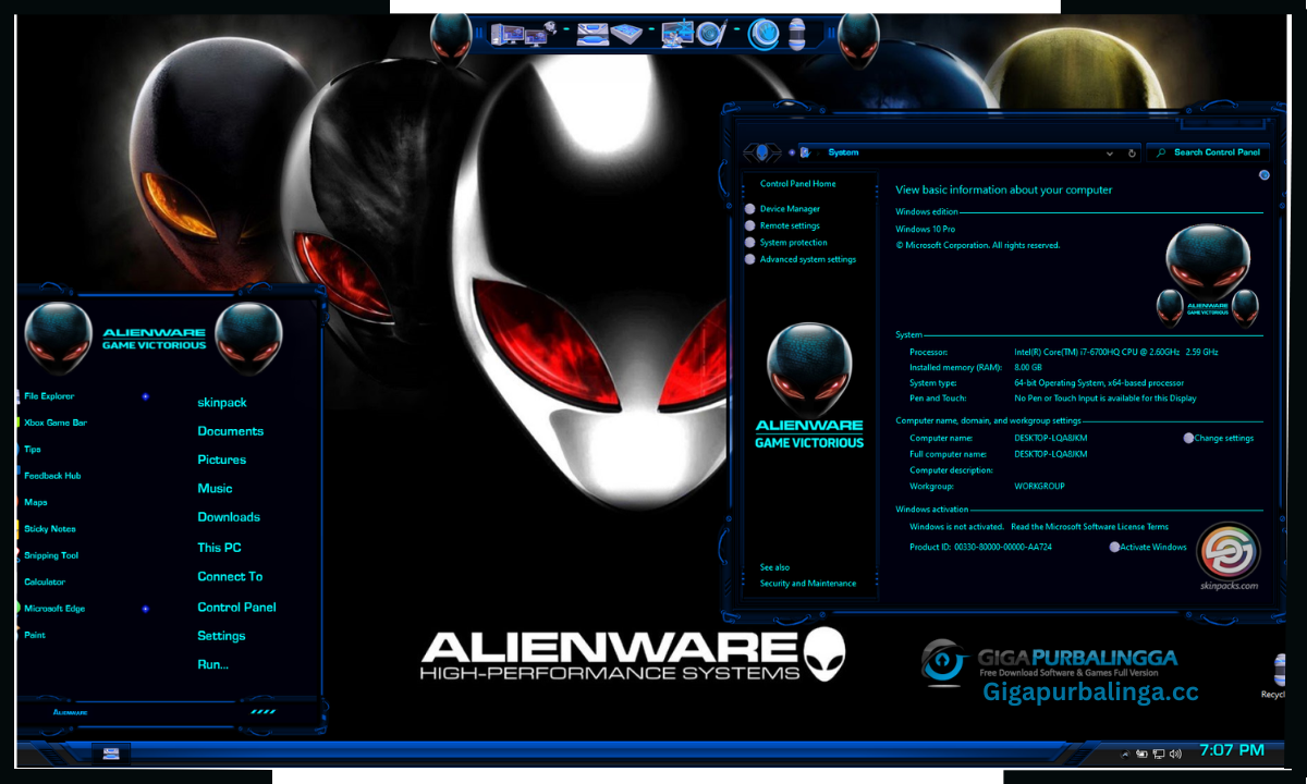 Windows 7 Alienware Blue Edition Download