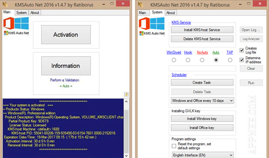 KMSAuto Net For Windows and Office Activation Terbaru
