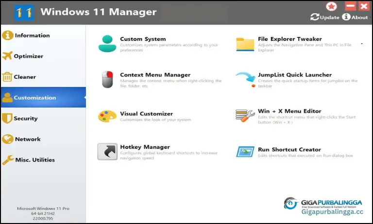 Download Yamicsoft Windows 11 Manager Portable full Crack