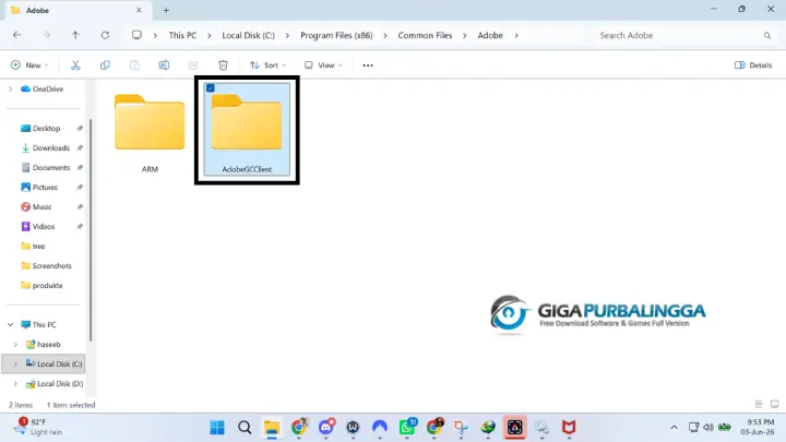 Delete AdobeGCClient